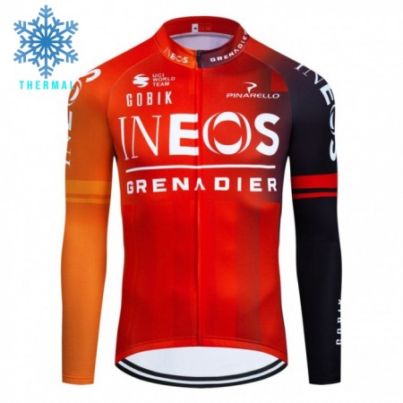 Cykeltrøje Langærmet Vinter 2024 INEOS Grenadiers Orange Cykeltrøje Langærmet Vinter 2024 INEOS Grenadiers Orange